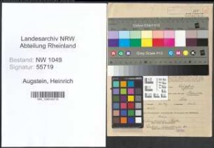 Entnazifizierung Heinrich Augstein , geb. 08.04.1891 (Lehrer)
