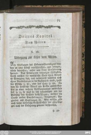 Drittes Kapitel Vom Willen