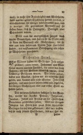Siebender Brief