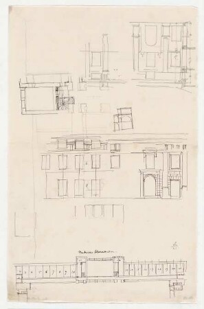 Thiersch, Friedrich von; Leipzig (Sachsen); Reichsgericht - Grundriss EG, Fassade (Teilansichten)