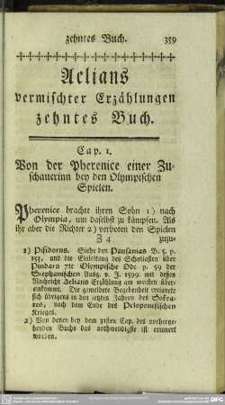 Aelians vermischter Erzählungen zehntes Buch