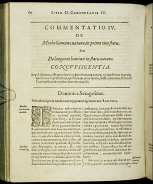 Commentatio IV. De Morbo humanæ naturæ, in primo eius statu.