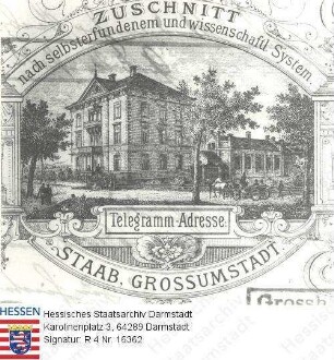 Groß-Umstadt, Firma Staab / Firmenansicht auf Briefkopf