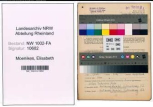 Entnazifizierung Elisabeth Moenikes, geb. 18.10.1910 (Verwalterin)