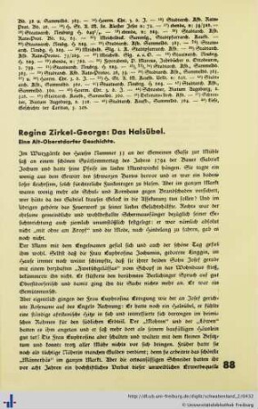 Das Halsübel. Eine Alt-Oberstdorfer Geschichte.