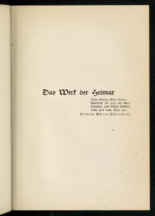 157-172, Das Werk der Heimat