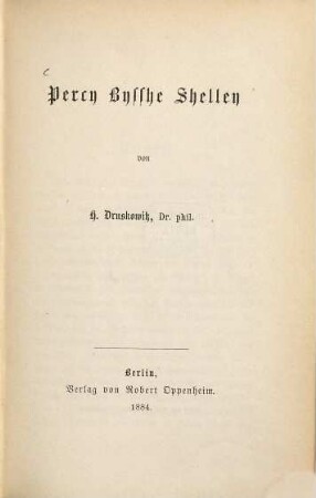 Percy Bysshe Shelley