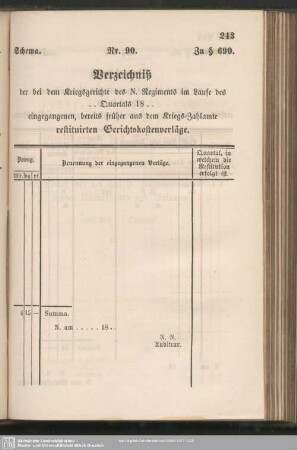 Schema. Nr. 90. Zu § 690.