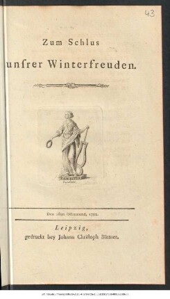 Zum Schlus unsrer Winterfreuden