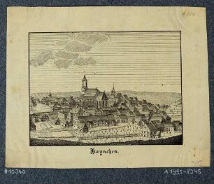 Stadtansicht von Hainichen in Sachsen mit der Stadtkirche