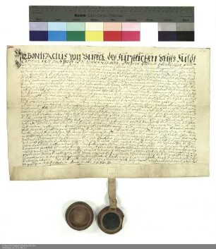 Bonifaz von Buseck, Kapitular zu Fulda und Propst von Johannesberg verleiht einen Hof in Kohlhaus