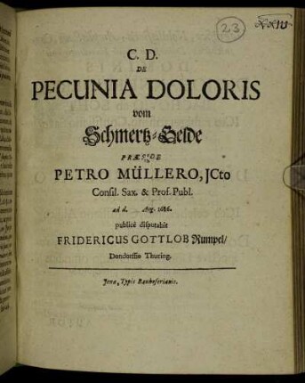 De Pecunia Doloris
