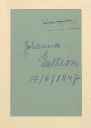 Gallion, Johanna