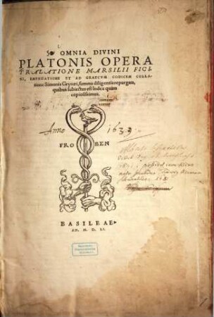 Omnia divini Platonis opera
