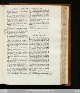 IX. De La Paque.