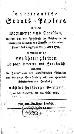 Amerikanische Staats-Papiere