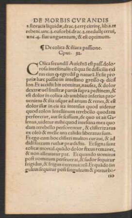 De colica & iliaca passione. Cput. 32.