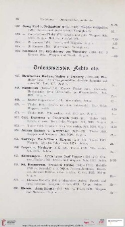 Ordensmeister, Aebte etc. (Nr. 867-891)