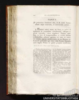Caput I. De priscorum hominum vita, et de initiis humanitatis atque tectorum, et incrementis eorum