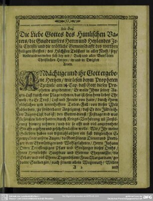 Leichenpredigt : Christliche Leich-Predigt, [Eingang], [Text], Exordium, Loci tractatio