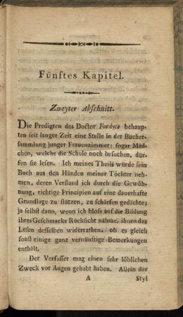 Fünftes Kapitel. Zweyter Abschnitt.