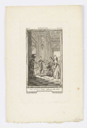 Venez, paraissez Prince embrassez vôtre Frere, Szene aus Voltaires Gedicht "Amélie ou le Duc de Foix"