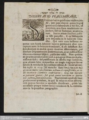Dissertatio Praeliminaris