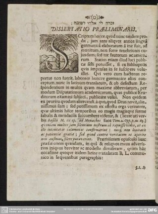 Dissertatio Praeliminaris