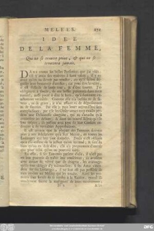 Idee De La Femme, Qui ne se trouve point, & qui ne se trouvera jamais.