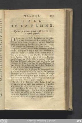 Idee De La Femme, Qui ne se trouve point, & qui ne se trouvera jamais.