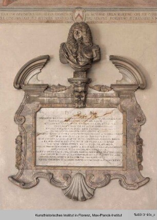 Epitaph mit Portraitbüste des Ferdinando Marzi-Medici - Epitaph mit Portraitbüste des Ferdinando Marzi-Medici (gest. 1731)