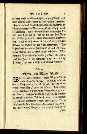 No. 4. Visceral- und Magen-Elixier.