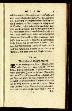 No. 4. Visceral- und Magen-Elixier.