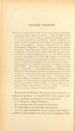 Chapitre troisième. Travaux des missionnaires dans le vicariat du Japon septentrional. - ...