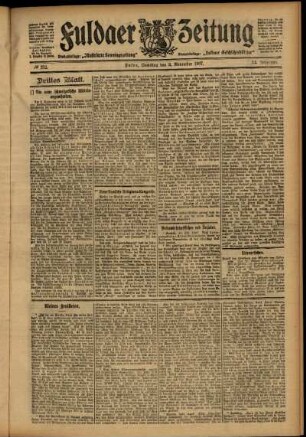 Dritte Ausgabe vom Sonntag, den 03. November 1907.