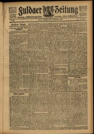 Dritte Ausgabe vom Sonntag, den 03. November 1907.