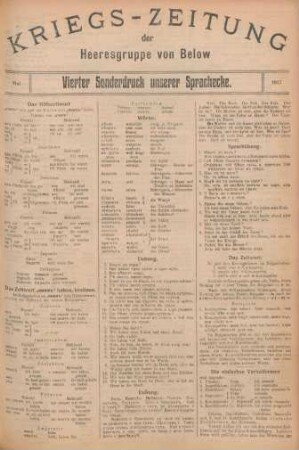 4.1917: Kriegs-Zeitung der Heeresgruppe Scholtz