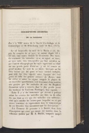 Inscriptions inedites de la sarmatie