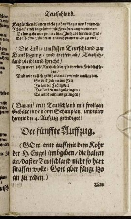 Der fünffte Auffzug.