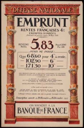 "Emprunt en rentes francaises 4 % exemptes d'impôts"