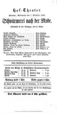 Schwärmerei nach der Mode