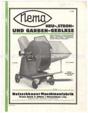 Heu-, Stroh- und Garbengebläse
