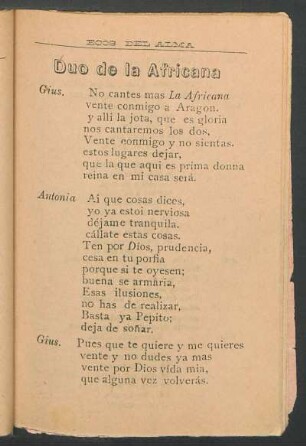 Dúo de la africana