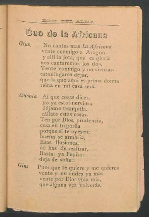 Dúo de la africana