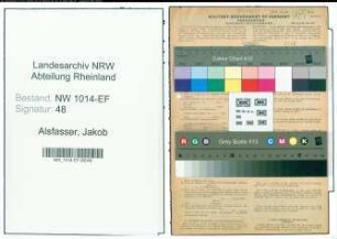 Entnazifizierung Jakob Alsfasser , geb. 09.07.1892 (Sattler)