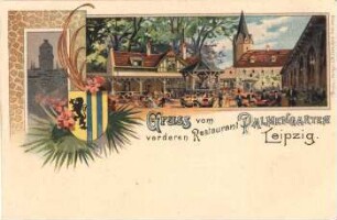 Gruss vom vorderen Restaurant Palmengarten Leipzig