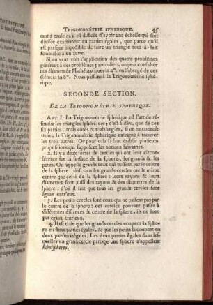 Section Seconde.
