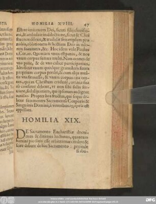 Homilia XIX.