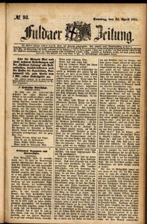 Ausgabe vom Sonntag, den 24. April 1881.