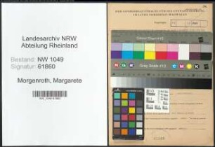 Entnazifizierung Margarete Morgenroth , geb. 19.07.1907 (Lehrerin)